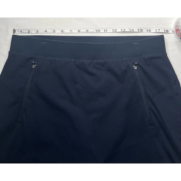 Talbots Large Navy Blue Skort Zip Pockets Cotton Blend Stretch Preowned​ - Picture 4 of 10